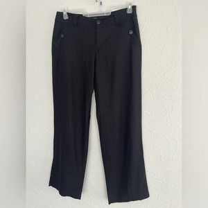 Nicole Miller Original Casual Pants Black Buttoned Pockets Sz 6